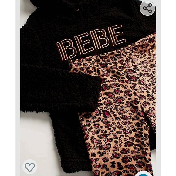 NWT BEBE GIRLS SHERPA OUTFIT - Picture 3 of 7